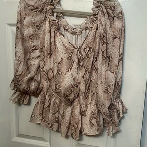 Ellie Tahari, long sleeve shirt 100/: percent silk never worn
